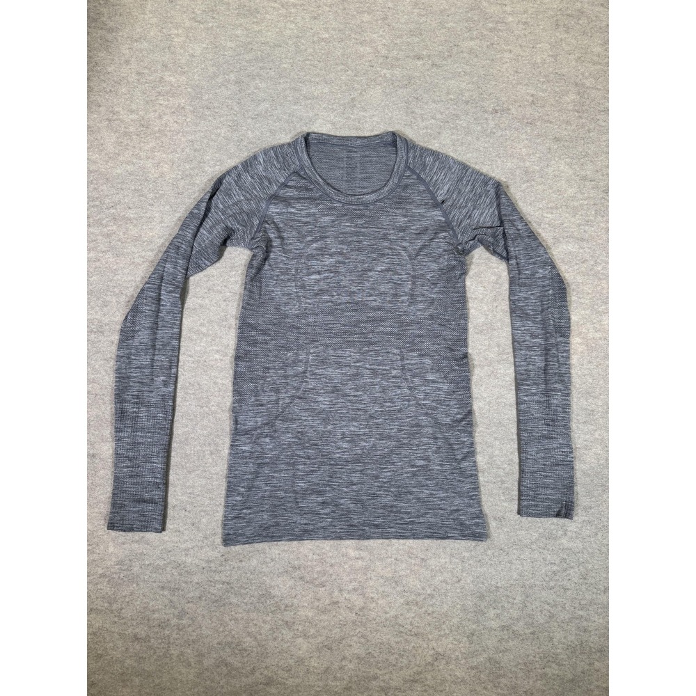 Lululemon Swiftly Tech Shirt Womens 8‎ Gray Long Sleeve Run Yoga Athletic Top